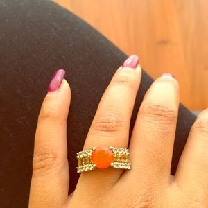 Sterling silver gold toned ring. Size 7